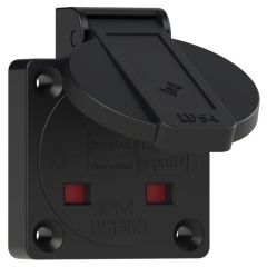 16A, 3-Pin, 1L+N+PE, Panel Socket, 250 V AC, IP-54 - (Austria) - PCE