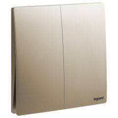 2-Gang 1-Way switch 16AX - Dark Bronze - Legrand