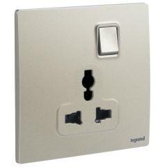 1 Gang Multistandard switched socket outlet - Champagne - Legrand