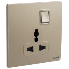 1 Gang Multistandard switched socket outlet - Dark Bronze - Legrand