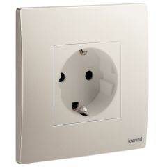 1 Gang German socket outlet - 16A - 2 poles with earth - Champagne - Legrand