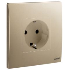1 Gang German socket outlet - 16A - 2 poles with earth - Dark Bronze - Legrand