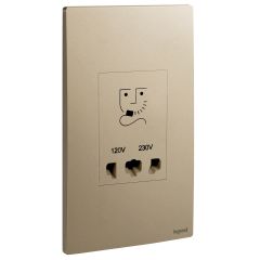 2 Gang shaver socket outlet - Dark Bronze - Legrand