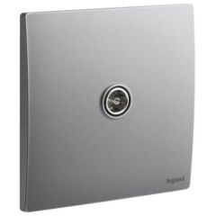 1 Gang TV female terminal socket outlet - Dark Silver - Legrand