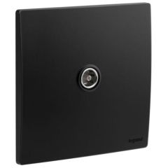 1 Gang TV female terminal socket outlet - Matt Black - Legrand