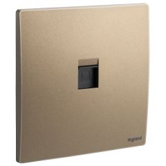 Single RJ45 socket Data outlet CAT6 UTP - Dark Bronze - Legrand