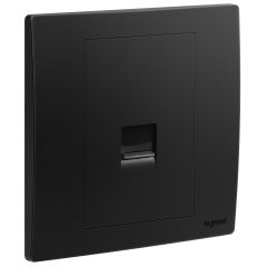 1 Gang BS secondary telephone socket outlet - Matt Black - Legrand