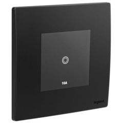 1 Gang 1 Way touch switch 16AX - Matt Black - Legrand