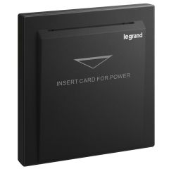 Galion 1 Gang RFID keycard - Matt Black - Legrand