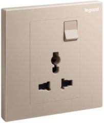 Galion - 1 Gang Multistandard switched socket outlet - Rose Gold - Legrand
