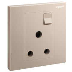 Galion - 1 Gang BS switched socket outlet - 15A - Rose Gold - Legrand