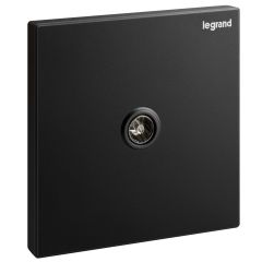 Galion 1 Gang TV female socket outlet - Matt Black - Legrand