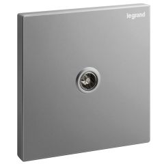 Galion - 1 Gang TV female socket outlet - Dark Silver - Legrand