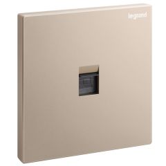 Galion - 1 Gang single RJ 45 CAT-6 UTP Data socket outlet - Rose Gold - Legrand