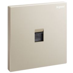 Galion - 1 Gang single RJ 45 CAT-6 UTP Data socket outlet - Champagne - Legrand