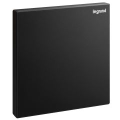 Galion - 1 Gang blanking plate - Matt Black - Legrand