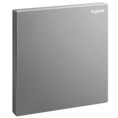 Galion - 1 Gang blanking plate - Dark Silver - Legrand
