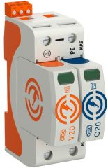 40 kA (8/20) 1P+N, 320V, Type‐2, Class‐C, with signaling, V20‐ 1+NPE+FS‐320 - (Germany) - OBO Bettermann