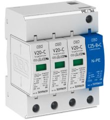 40 kA (8/20) 3P+N, 320V, Type‐2, Class‐C, V20 C/3 NPE,320V - (Germany) - OBO Bettermann
