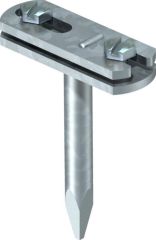 Hot-dip galvanized Cable bracket for 30mm flat conductors, with round pin - (Germany) - OBO Bettermann