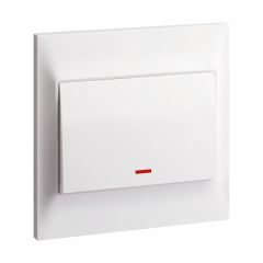 20A DP Switch + neon + earth terminal - White - Legrand