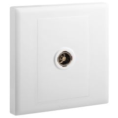 Single TV socket outlet female type - White - Legrand