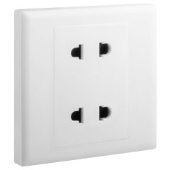 1 Gang 2x2 Pole EURO-US socket - White - Legrand