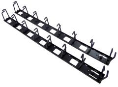 APC NetShelter Cable Management, Vertical Cable Manager, Cable Rings, Set of 8, Black, 55 x 766 x 85mm - APC - Schneider