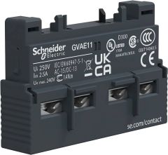 1NO+1NC, Auxiliary Contact Block; Range: GV2/GV3 - Schneider