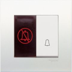 "Do Not Disturb" with Bell Push Switch, White - Schneider
