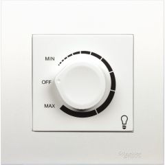 1-Gang; 400W Light Dimming Switch, White - Schneider