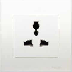 13A, 3-Pin Universal Socket Outlet, White - Schneider
