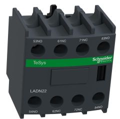 2NO + 2NC, Auxiliary Contact Block; Range: TeSys-D/TeSys-F - Schneider