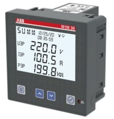 M1M 30 I/O Energy meter, 2 digital inputs, 2 digital outputs, aux supply 100-230 V AC/DC, LCD display, Modbus RTU - (China) - ABB