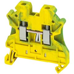Protective earth terminal block - 2.5mm², 1x1 screw – Green-Yellow - Schneider