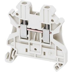 Passthrough terminal block - 2.5mm², 24A, 1x1 screw – White - Schneider